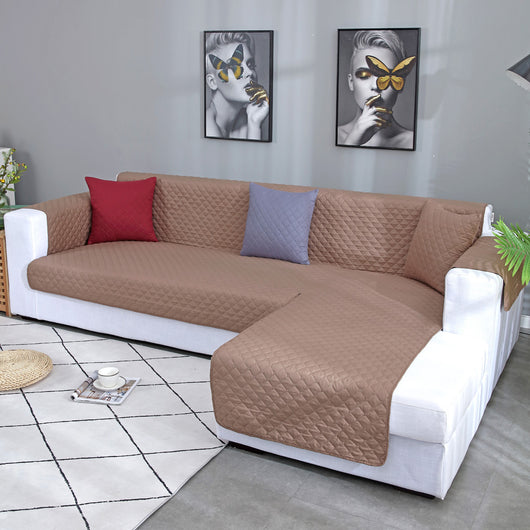 Funda Protectora Impermeable para Sofá Chaise Longue con Configuración Universal