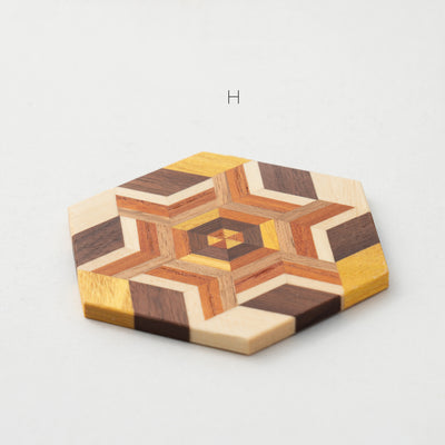 Posavasos Hexagonales de Madera Maciza Estilo Retro - Image 8