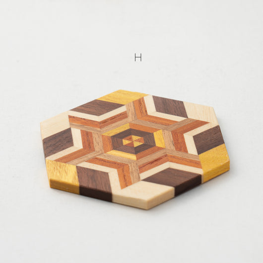 Posavasos Hexagonales de Madera Maciza Estilo Retro - Image 8