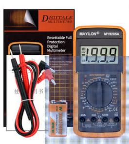 Multímetro Digital de Alta Precisión 9205 - Profesional Anti-Quemaduras con Batería 9V - Image 3