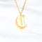 Ancient English Alphabet Initials Necklace Stainless Steel Necklace C