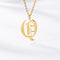 Ancient English Alphabet Initials Necklace Stainless Steel Necklace Q