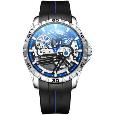 Reloj Mecánico Automático Hueco para Hombre con Banda de Silicona - Image 28