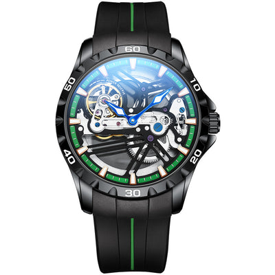 Reloj Mecánico Automático Hueco para Hombre con Banda de Silicona - Image 33