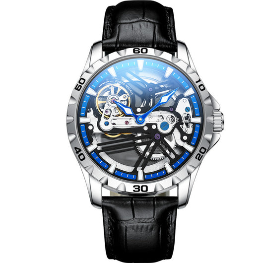 Reloj Mecánico Automático Hueco para Hombre con Banda de Silicona - Image 14