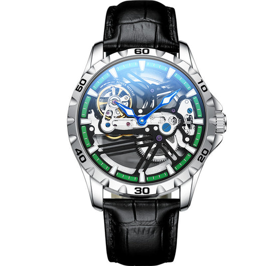 Reloj Mecánico Automático Hueco para Hombre con Banda de Silicona - Image 15