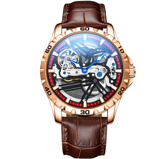 Reloj Mecánico Automático Hueco para Hombre con Banda de Silicona - Image 16