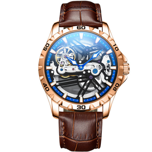 Reloj Mecánico Automático Hueco para Hombre con Banda de Silicona - Image 17