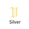 Ancient English Alphabet Initials Necklace Stainless Steel Necklace V Plateado