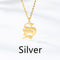 Ancient English Alphabet Initials Necklace Stainless Steel Necklace S Plateado