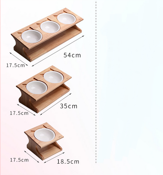 Comedero Elevado para Gatos de Madera Maciza con Protección Antiahogo - Image 11
