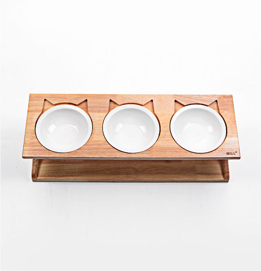 Comedero Elevado para Gatos de Madera Maciza con Protección Antiahogo - Image 20