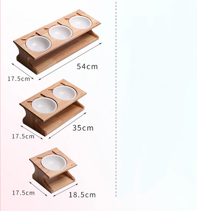 Comedero Elevado para Gatos de Madera Maciza con Protección Antiahogo - Image 6