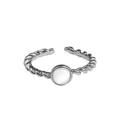 Anillo de Zirconia Translúcido Bosque Encantado - Diseño Irregular Clásico para Mujer - Image 9