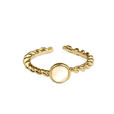 Anillo de Zirconia Translúcido Bosque Encantado - Diseño Irregular Clásico para Mujer - Image 3