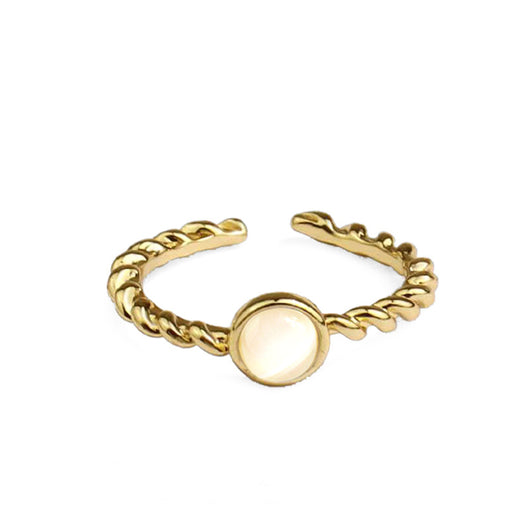Anillo de Zirconia Translúcido Bosque Encantado - Diseño Irregular Clásico para Mujer - Image 3
