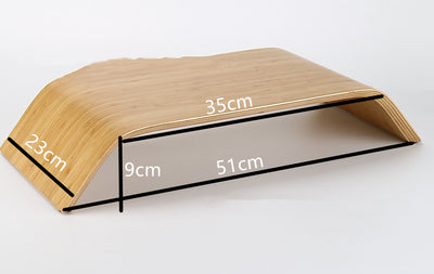 Escritorio Integrado en Madera de Caoba con Estructura Elevada - Image 2