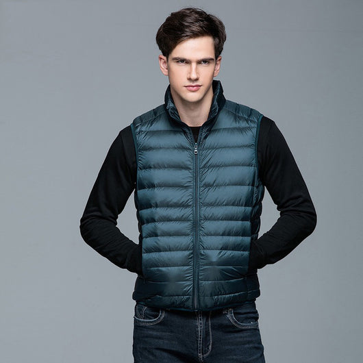 Chaleco Acolchado con Cuello de Pie para Hombre - Image 14