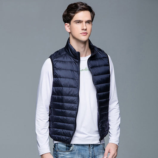 Chaleco Acolchado con Cuello de Pie para Hombre - Image 17