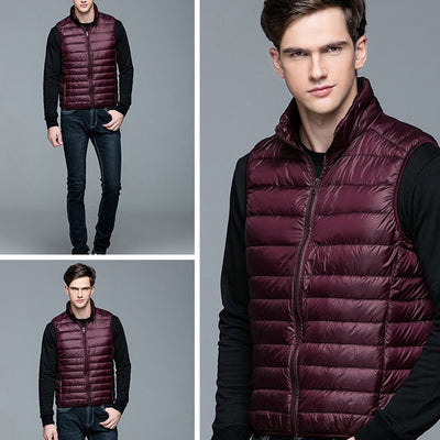 Chaleco Acolchado con Cuello de Pie para Hombre - Image 4