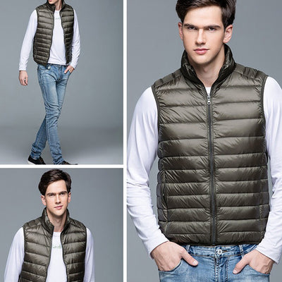 Chaleco Acolchado con Cuello de Pie para Hombre - Image 6