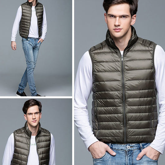 Chaleco Acolchado con Cuello de Pie para Hombre - Image 6