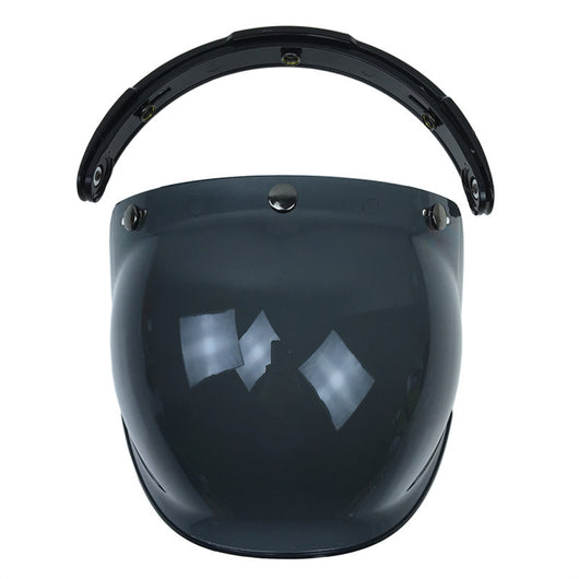 Casco de Moto con Visera Burbuja Retro - Lente Abatible de Tres Posiciones - Image 3