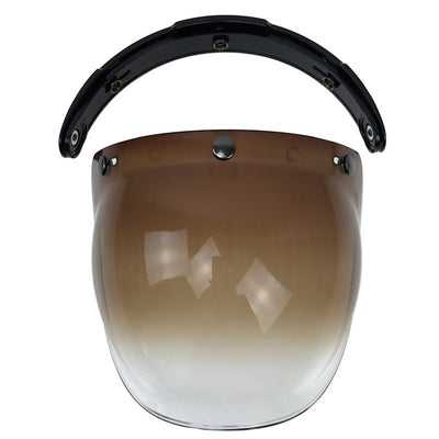 Casco de Moto con Visera Burbuja Retro - Lente Abatible de Tres Posiciones - Image 10