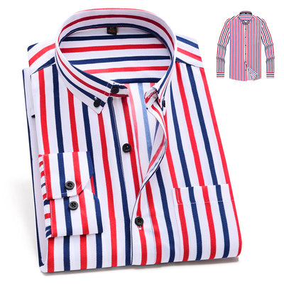 Camisa de Rayas Verticales Casual Ejecutiva para Hombre - Image 13