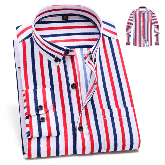 Camisa de Rayas Verticales Casual Ejecutiva para Hombre