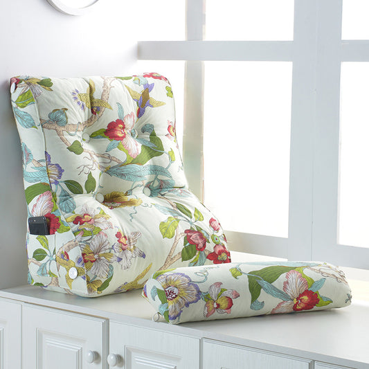 Almohada de Respaldo Triangular de Algodón Lavable Estilo Japonés