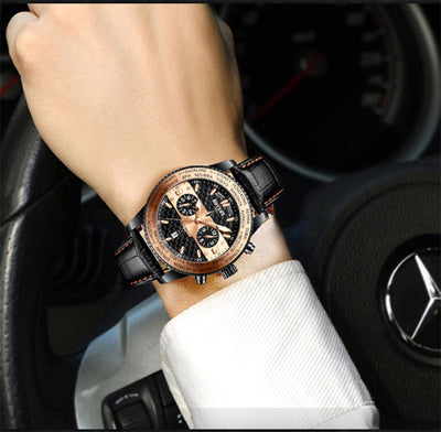 Reloj Mecánico de Cuero Premium Resistente al Agua - Personalizable para Hombre - Image 8