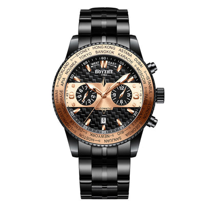 Reloj Mecánico de Cuero Premium Resistente al Agua - Personalizable para Hombre - Image 4