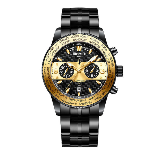 Reloj Mecánico de Cuero Premium Resistente al Agua - Personalizable para Hombre - Image 3