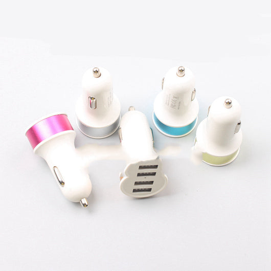 Cargador Dual USB para Auto con Anillo Metálico - Acero 2A Aleación Aluminio - Image 5