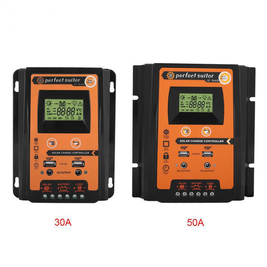 Controlador Solar PWM 12V-24V 30A-70A Carga y Descarga de Batería