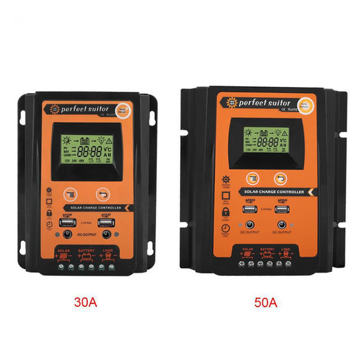 Controlador Solar PWM 12V-24V 30A-70A Carga y Descarga de Batería