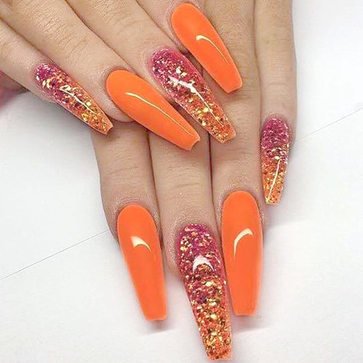 Uñas Largas de Ballet con Diseño de Gota de Agua - Image 13
