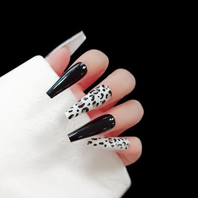 Uñas Largas de Ballet con Diseño de Gota de Agua - Image 5