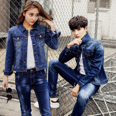 Chaqueta Denim Slim Fit para Parejas - Unisex - Image 12