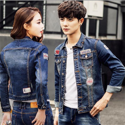 Chaqueta Denim Slim Fit para Parejas - Unisex - Image 4