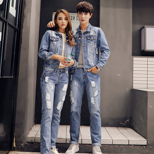 Chaqueta Denim Slim Fit para Parejas - Unisex - Image 6