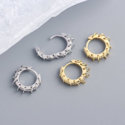 Aretes de Diamante Plata 925 Diseño Lujo Francés - Image 2