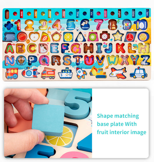 Juguetes Educativos Montessori 3D de Madera con Bloques Magnéticos y Aritmética para Preescolares - Image 20