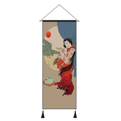 Cuadro Decorativo Ukiyo-E Grúa y Dama Japonesa para Sala y Dormitorio - Image 10