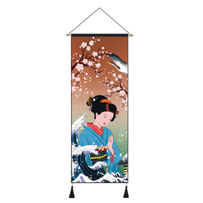 Cuadro Decorativo Ukiyo-E Grúa y Dama Japonesa para Sala y Dormitorio - Image 8