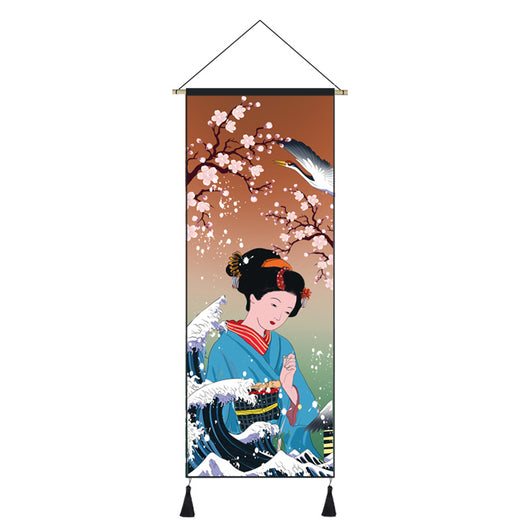 Cuadro Decorativo Ukiyo-E Grúa y Dama Japonesa para Sala y Dormitorio - Image 8