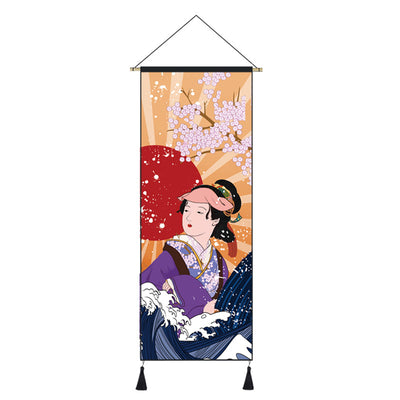 Cuadro Decorativo Ukiyo-E Grúa y Dama Japonesa para Sala y Dormitorio - Image 13