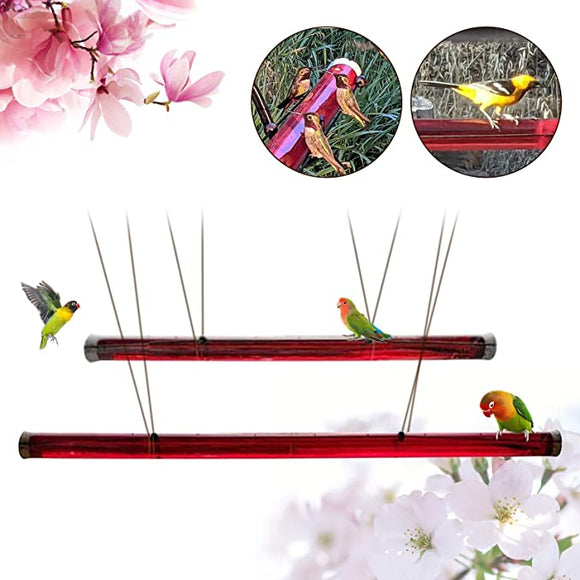Comedero Colgante Tubo Largo para Colibrís - Rojo Brillante
