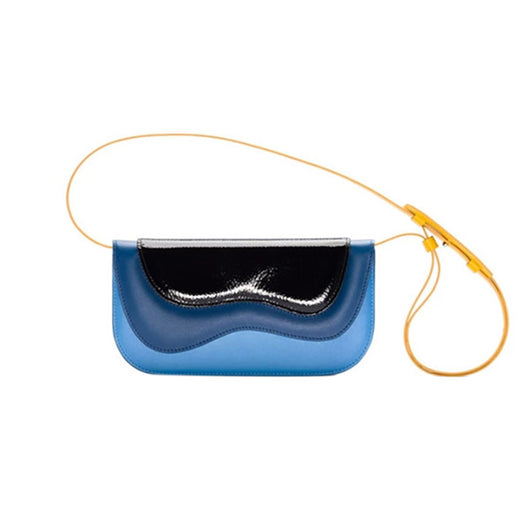 Bolso de Hombro Irregular con Patrón de Onda Multicapa y Detalles en Contraste - Image 10